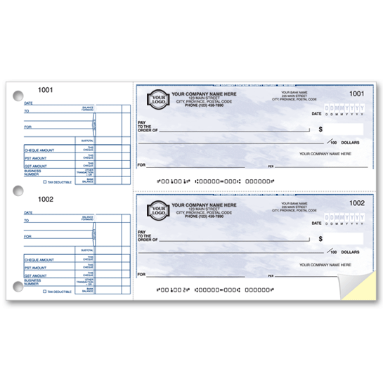 W437 - 2-to-a-Page Cheques