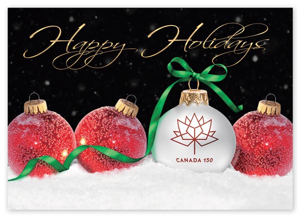 Celebrating 150 years of Canada with these custom holiday greeting cards.