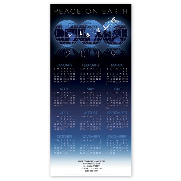Promote your business with this 2019 calendar card printed with your business information and logo.