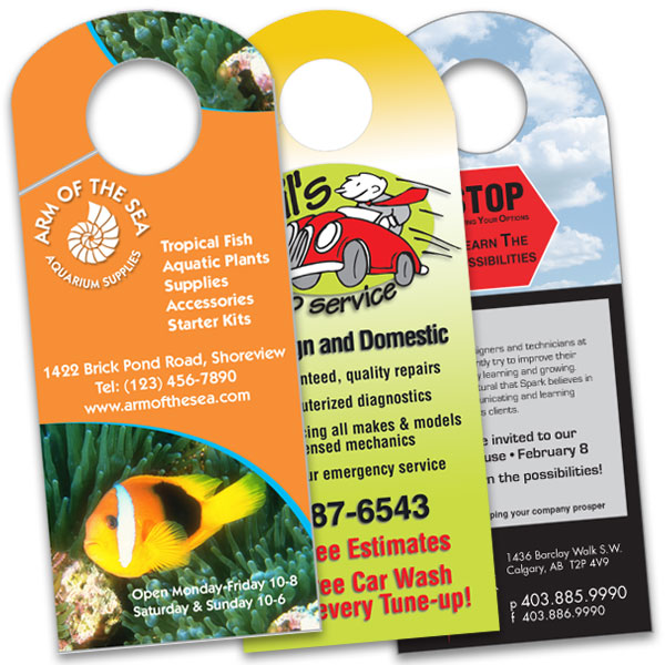 Custom Printed Colour Door Hangers are great for letting customers know you stopped by.