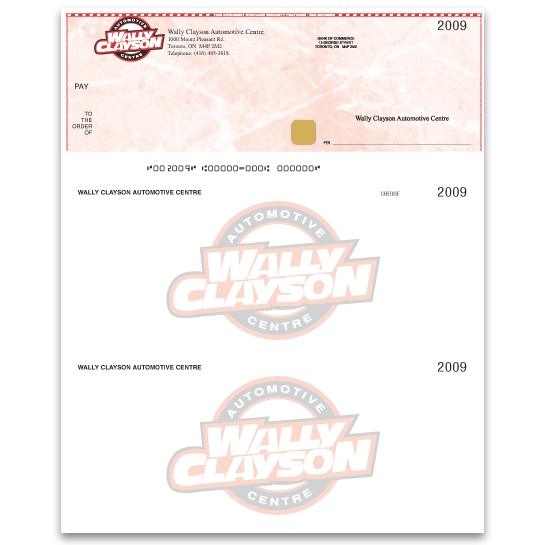 S8511LA - Custom Laser Cheques, 2 Ink Colors