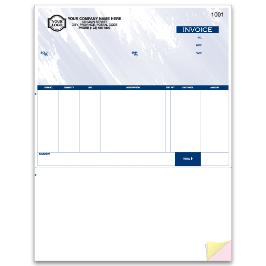 W6461 - Laser Invoices with Bottom Stub