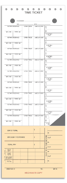 W651 - Mechanic Time Cards