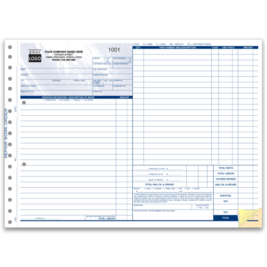 W656 - Automotive Repair Work Orders