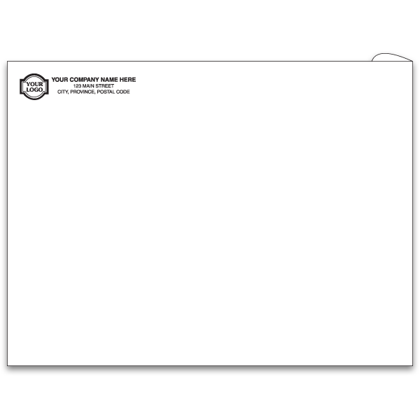 Mailing envelopes printed on white kraft paper