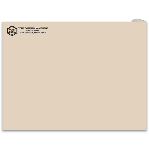 Kraft mailing envelope printed on natural kraft paper