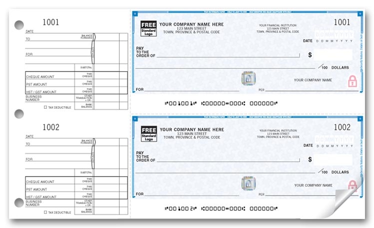 WHS437 - Cheques 2-To-A-Page, High Security