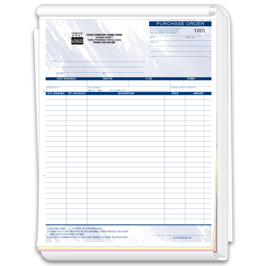 W87 - Purchase Order Books | Triplicate Purchase Order Books