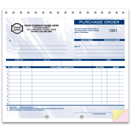 W91 - Custom Purchase Orders | Duplicate Purchase Orders