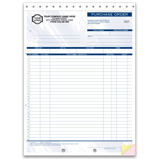 W92 - Custom Purchase Orders | Purchase Order Forms