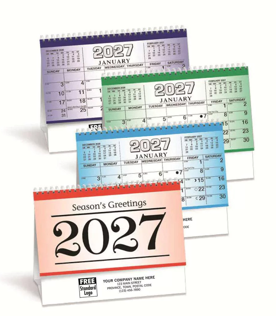 A colourful palette of eye-pleasing colours adds pizazz to one of our most popular calendars.