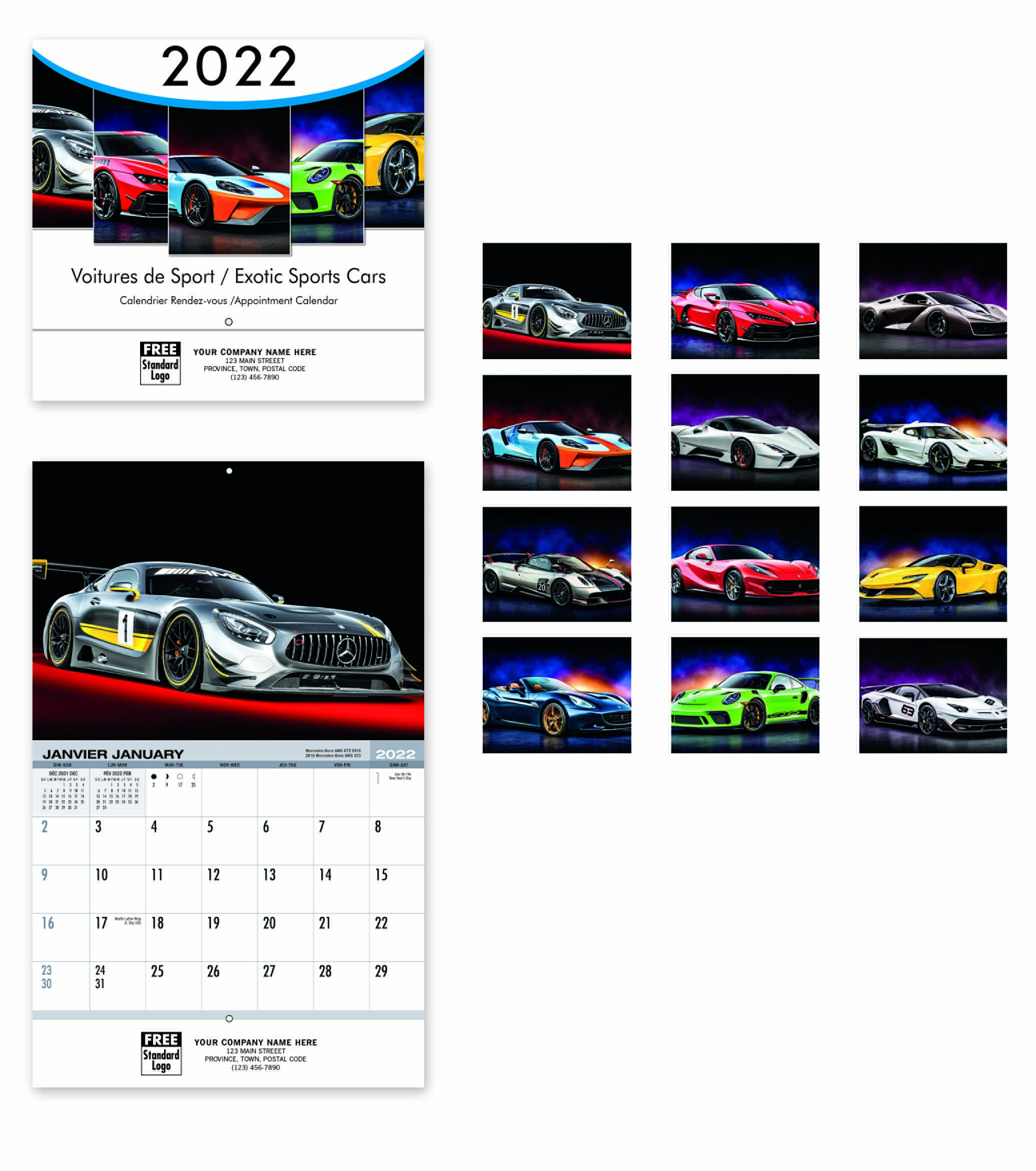2022 Exotic Sports Car Business Calendars