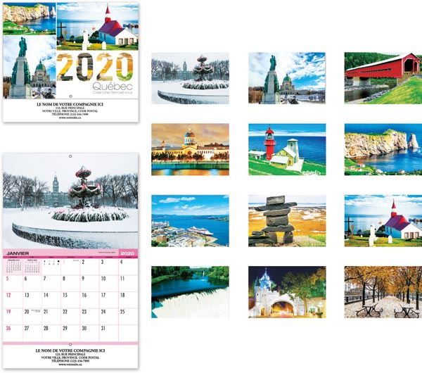 2020 Le Quebec Wall Calendar