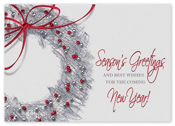 Sending the seasons greetings in a charming and delightful way is the Artful Greetings Holiday Cards. Red and silver foil acc