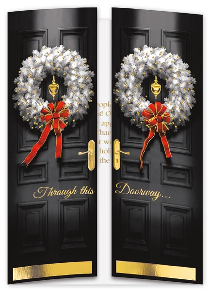 The Double the Dazzle holiday card presents a grand entrance into a joyous season.