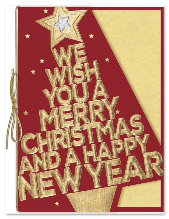 If creative and contemporary describe you, then the Bold in Gold Holiday Card is an ideal choice.
