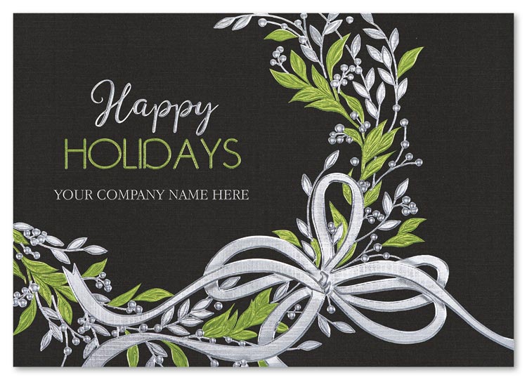 Sweet Green Wreath Holiday Cards