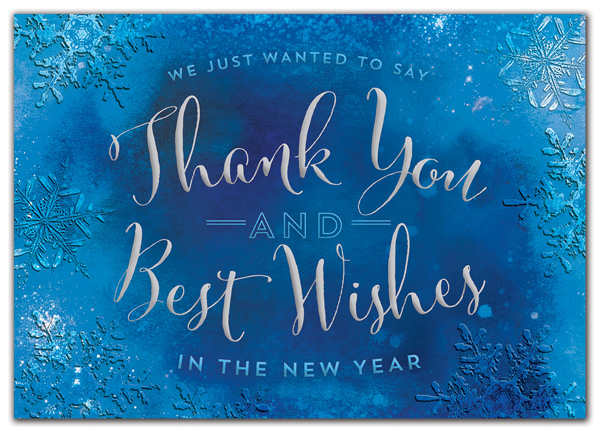 Elegant and understated, the Cool Cobalt Holiday Card is an ideal choice for any type of company or professional.