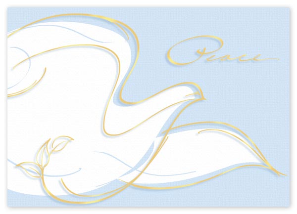 Send warm holiday greetings with this beautiful and budget-friendly Peacemaker Card.