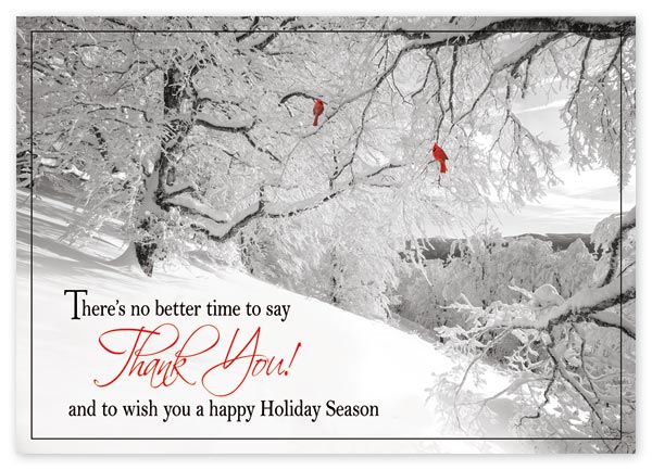 Send warm holiday greetings with this stunning and budget-friendly Glorious Thanks Card.

