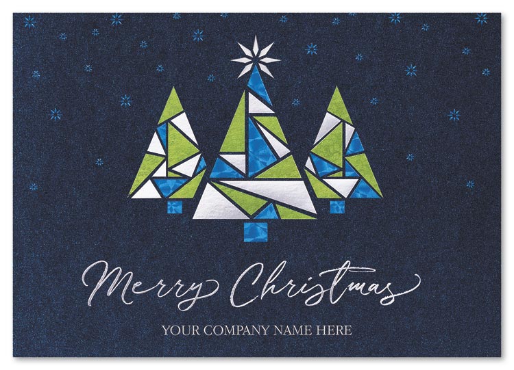 Stained-Glass Trio Christmas Cards