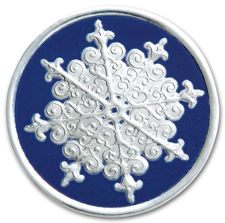 H8908S - Holiday Envelope Seals - Silver Snowflake Seals