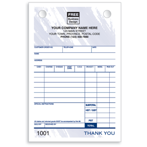 Custom Sales Slips, Compact