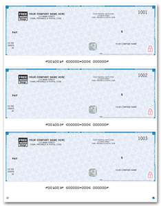 Laser Cheques, 3-up, Premium Security