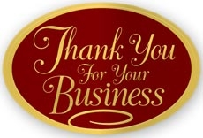 Holiday Envelope Seals - Thank You For Your Business