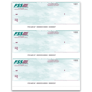 Laser 3-to-a-Page Cheques, 2 Ink Colors