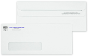 Custom #10 window envelope self-sealing