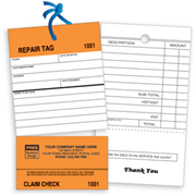 Repair Tags with Claim Check