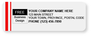 Tuff Shield Mylar Labels, Silver and Red