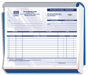 Triplicate copy purchase order book