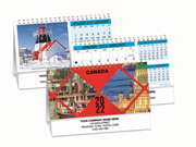 Spiral Desk Calendar - Canadian Scene Bilingual