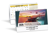 2026 Spiral Desk Calendar - Tropical